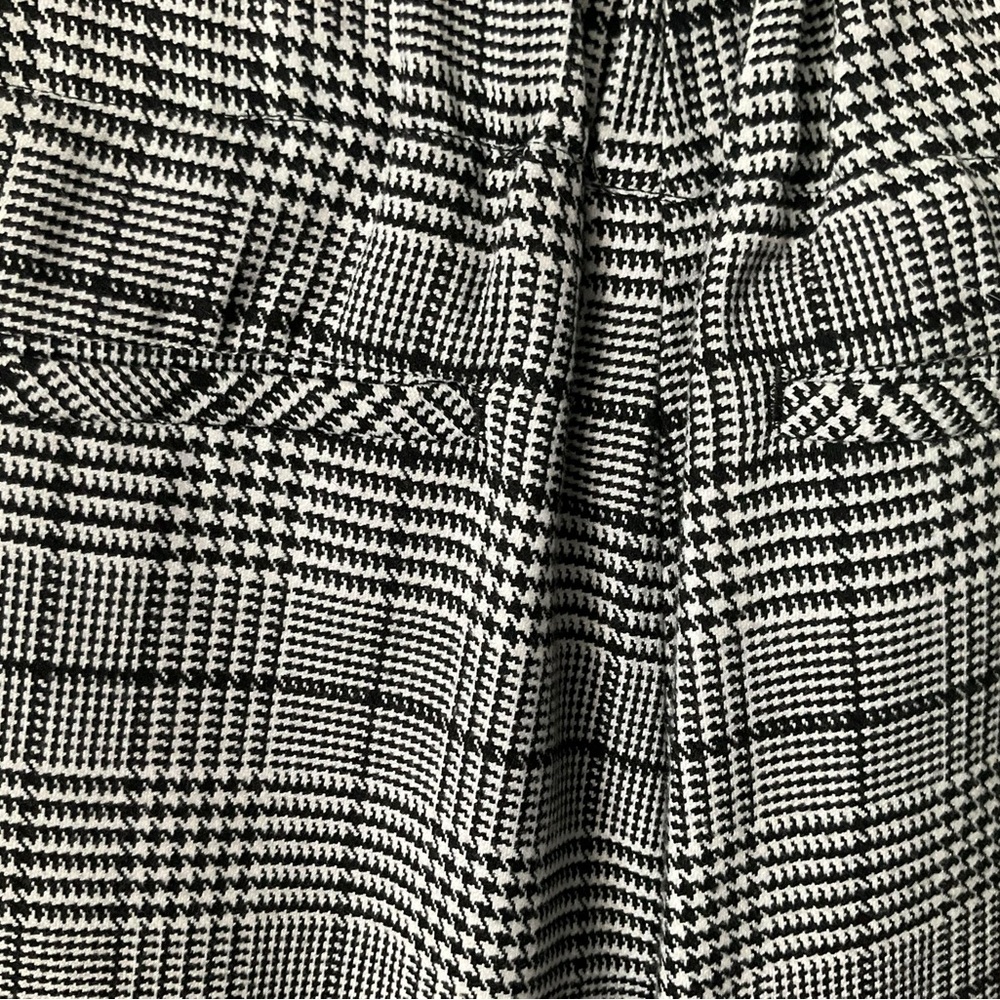 Belle Verne black White Check Trouser Pant L Women Blue Stripe College Preppy - Picture 7 of 8